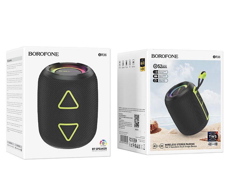 Колонка портативная BOROFONE BR36 Lucy sports  BT speaker, черная