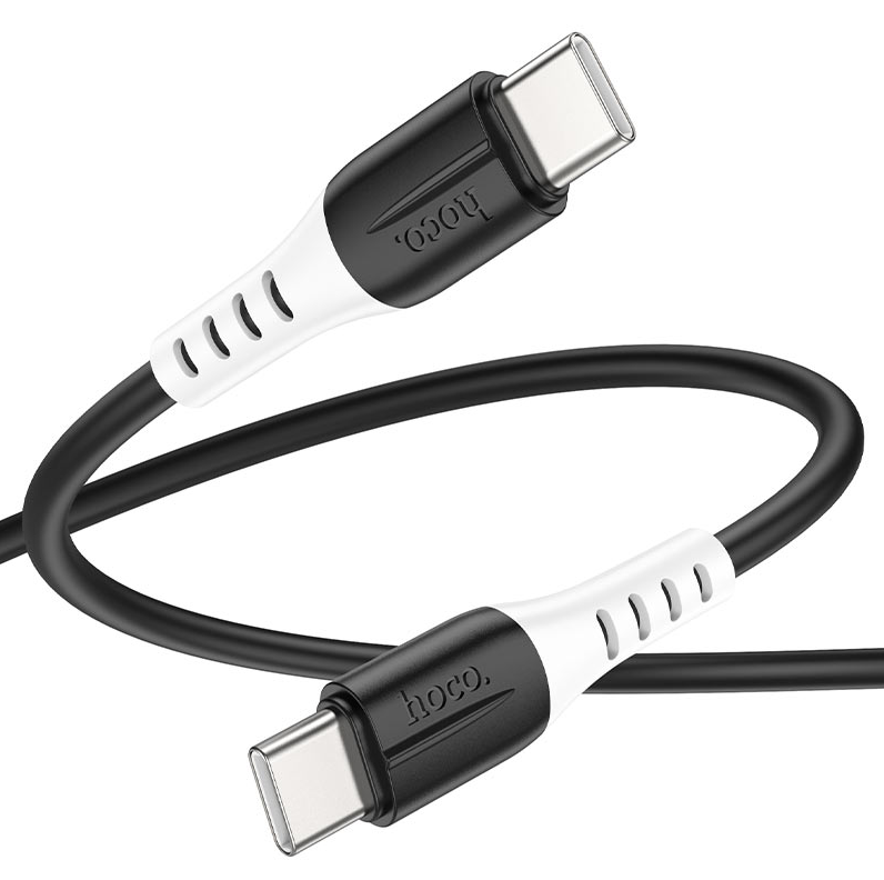 USB-C кабель HOCO X82 Type-С to Type-С 60W быстрая зарядка Silicone (100см), черный