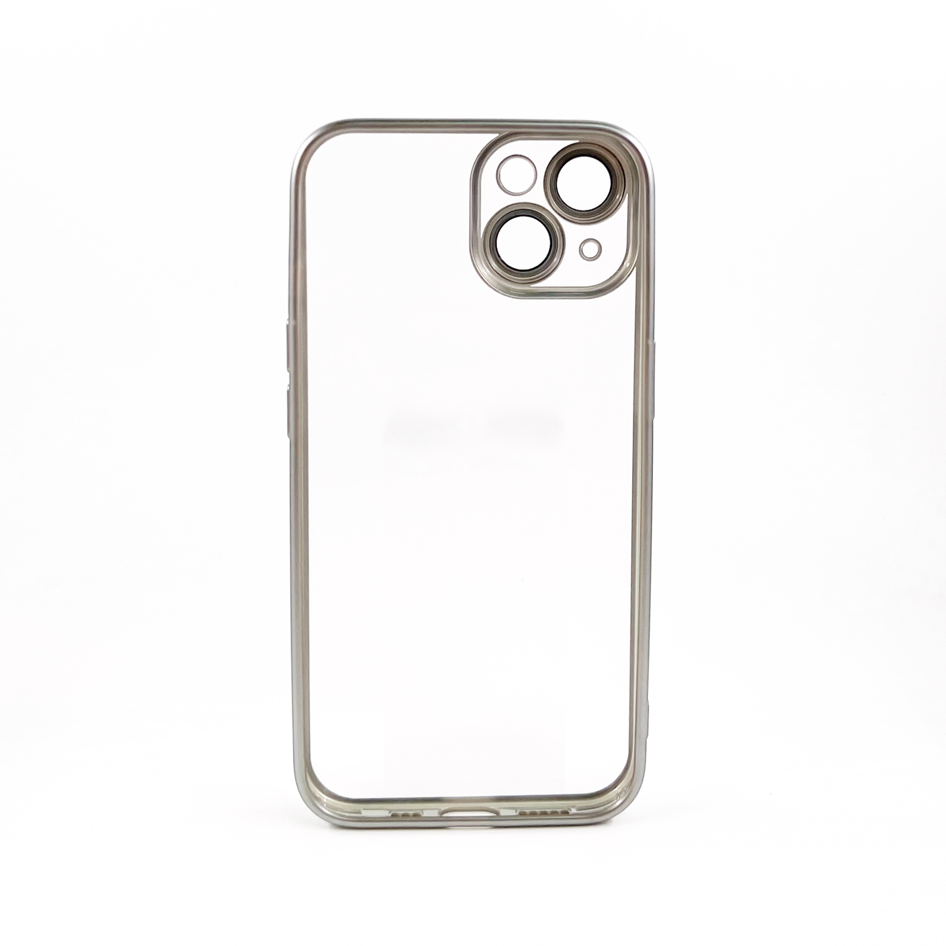 Чехол KeepHone iPhone 14 с защитной линзой, серебро