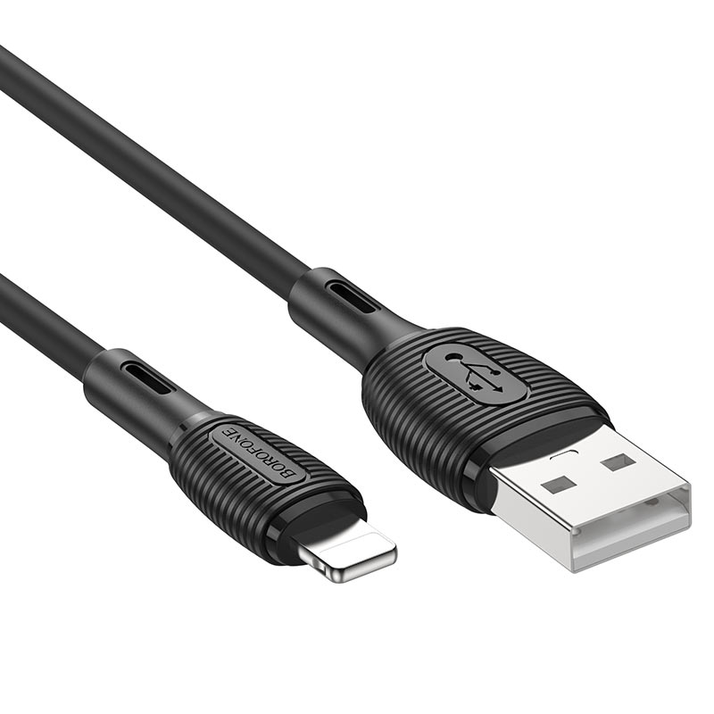 USB кабель Lightning BOROFONE BX86 Advantage (100см. 2.4A), черный