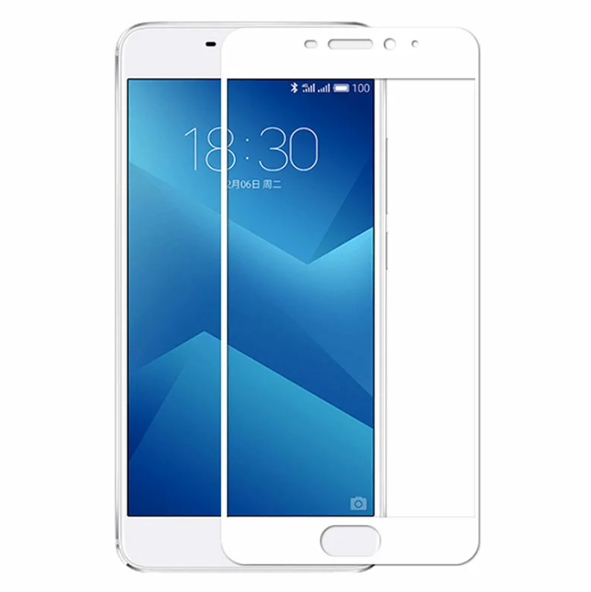 Защитное стекло Meizu M6 полное покрытие, белое