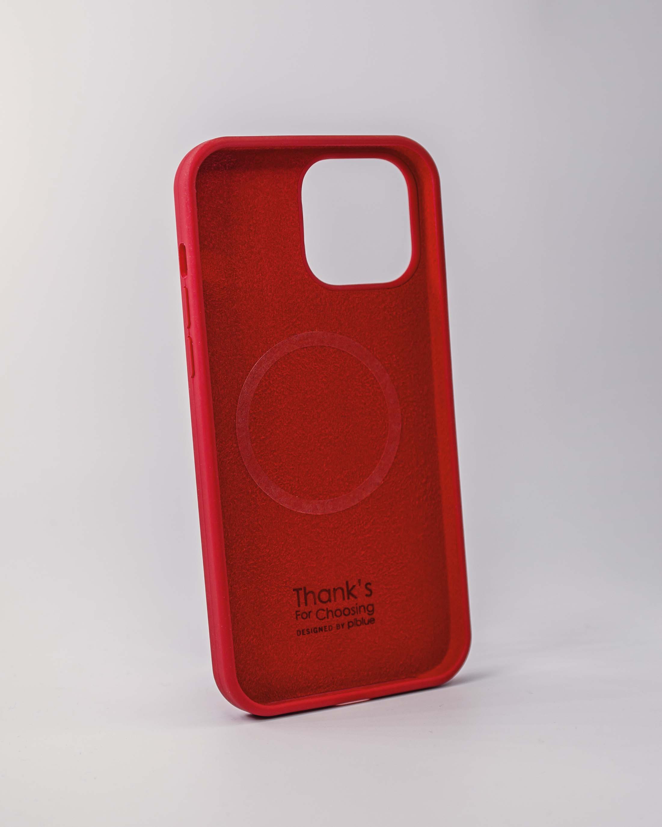 Чехол Piblue iPhone 13 Pro Max Silicone MagSafe, красный