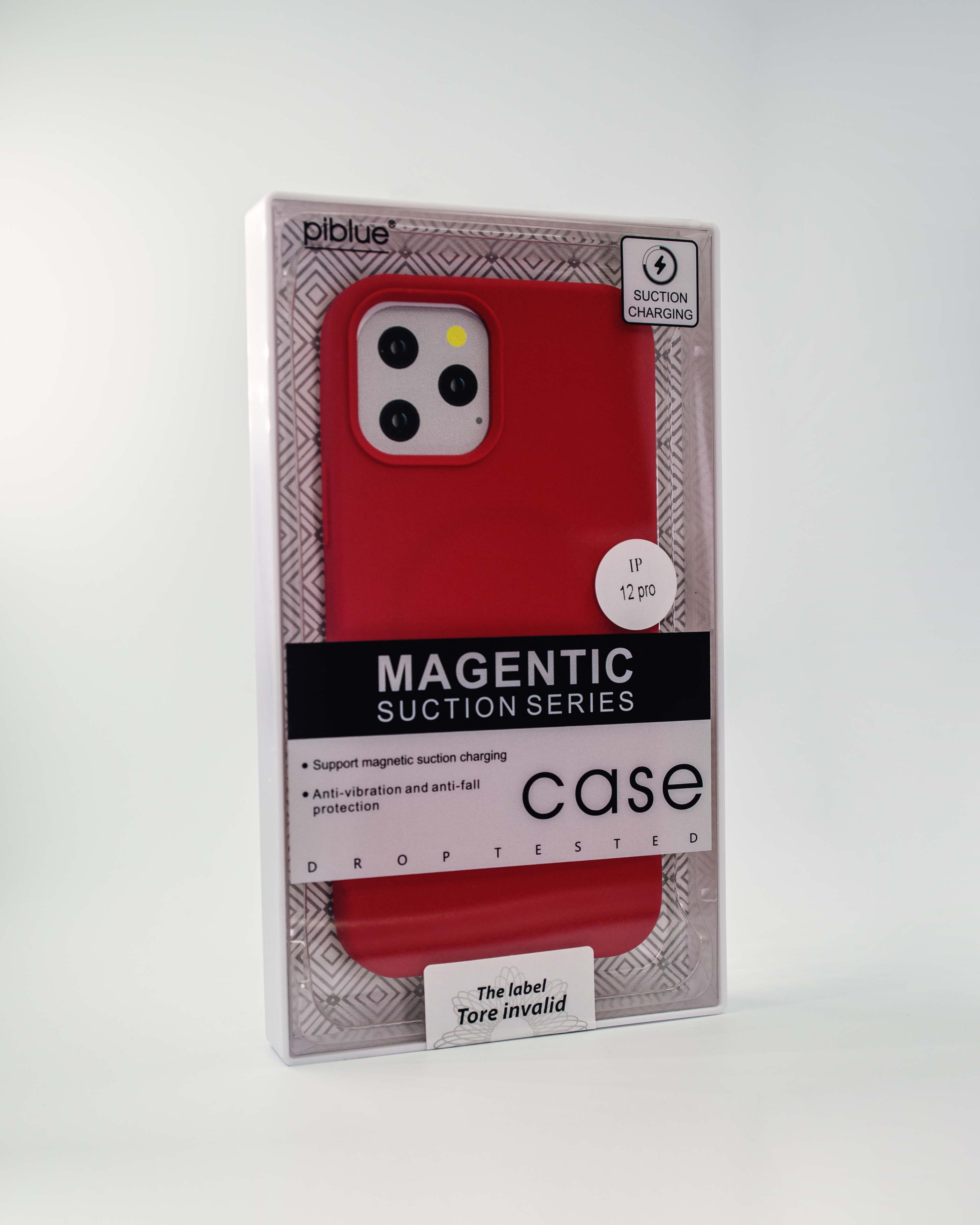 Чехол Piblue iPhone 12/ 12 Pro Silicone MagSafe, красный