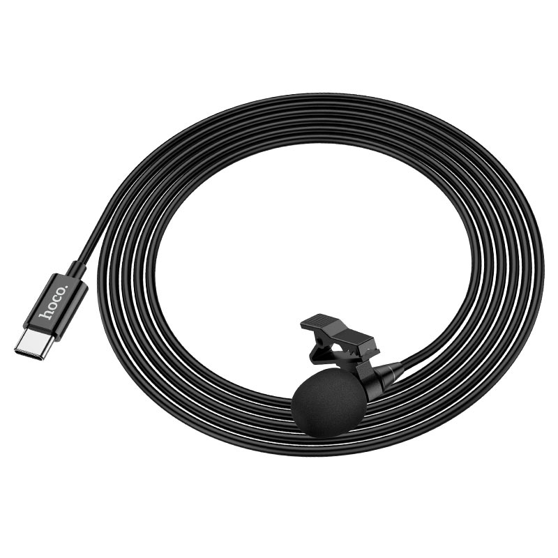 Микрофон петличный HOCO L14 (Type-C) 2м, черный