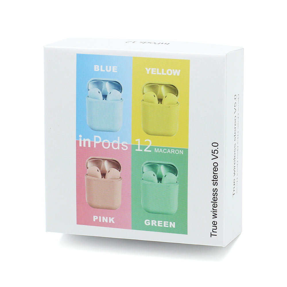Беспроводные наушники inPods i12 Bluetooth TWS, желтые