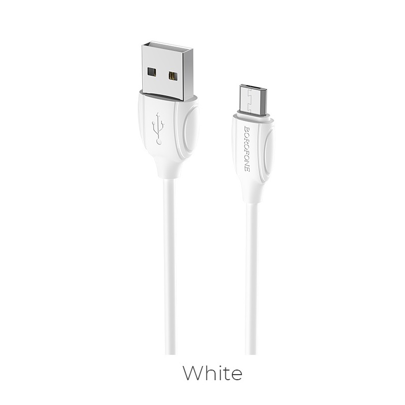 USB кабель micro USB BOROFONE BX19 Benefit (100см), белый