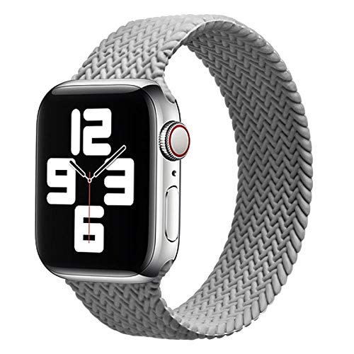 Ремешок тканевый для Apple Watch 38 мм/ 40 мм "Монобраслет" (155мм), серый