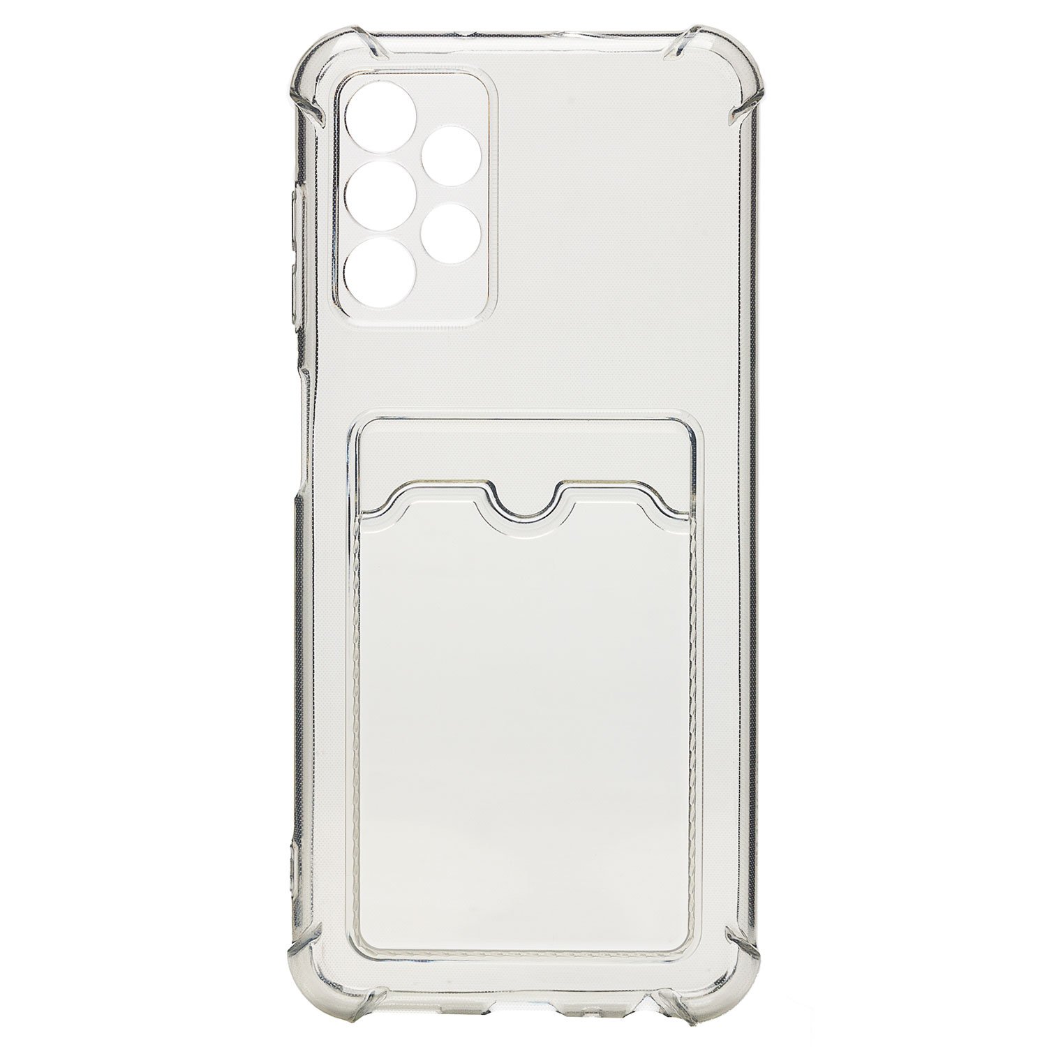 Чехол силиконовый с визитницей Samsung A13 4G SM-A135, черный