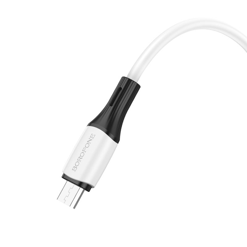 USB кабель micro USB BOROFONE BX79 Термостойкий, силикон (100см. 2,4A), белый