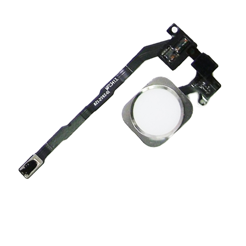 Шлейф iPhone 5S/ SE контактная площадка кнопки Home в сборе, белая