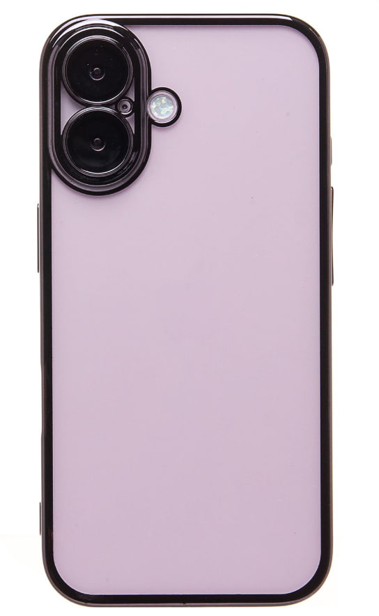 Чехол iPhone 16 с защитной линзой, черный