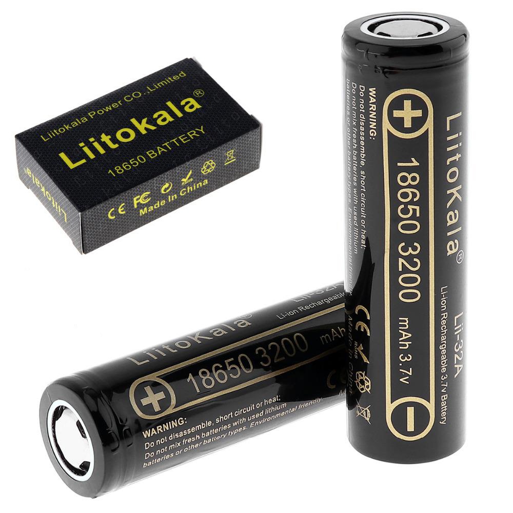 Аккумулятор 18650 LIITOKALA (3200mA, 3,7В) (УПАКОВКА 2ШТ)