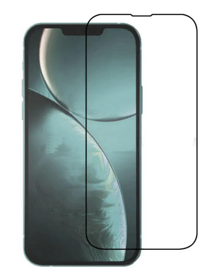 Защитное стекло iPhone 13 Pro Max/ 14 Plus 5-10D, черное (упаковка)