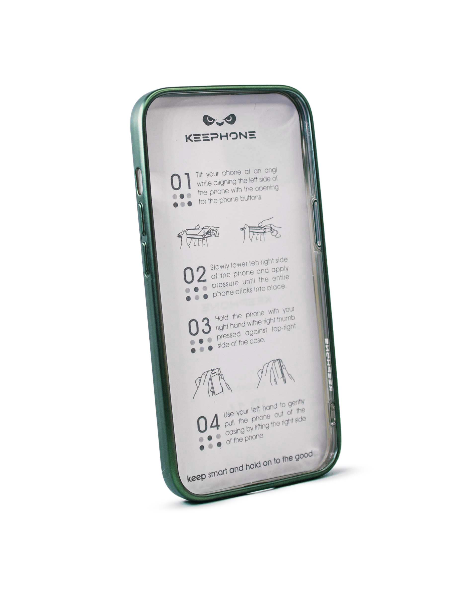 Чехол KeepHone iPhone 14 с защитной линзой, зеленый