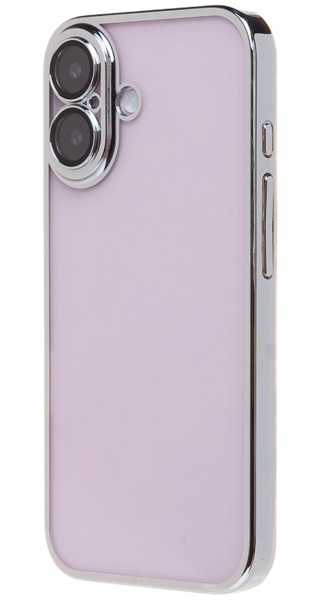 Чехол iPhone 16 с защитной линзой, серебристый