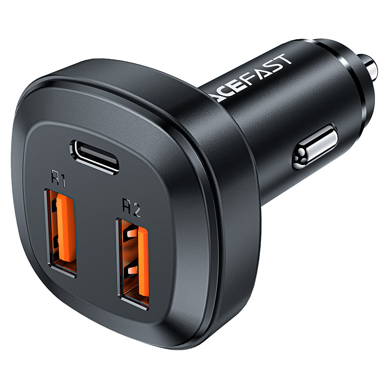 Автомобильный адаптер ACEFAST B9 66W (USB-C + 2*USB-A), черный