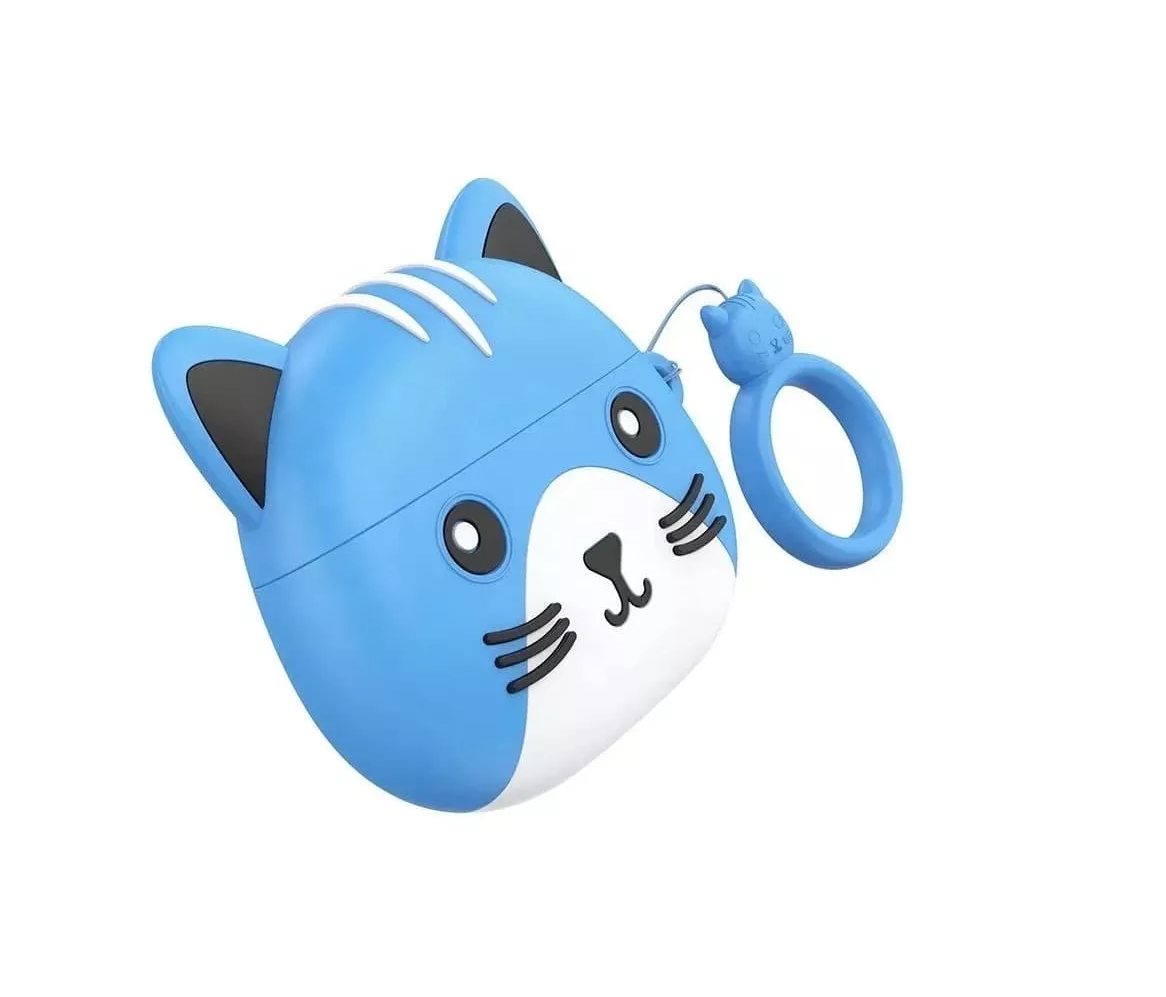 Беспроводные наушники HOCO EW46 Bluetooth True wireless stereo headset + чехол котик синий