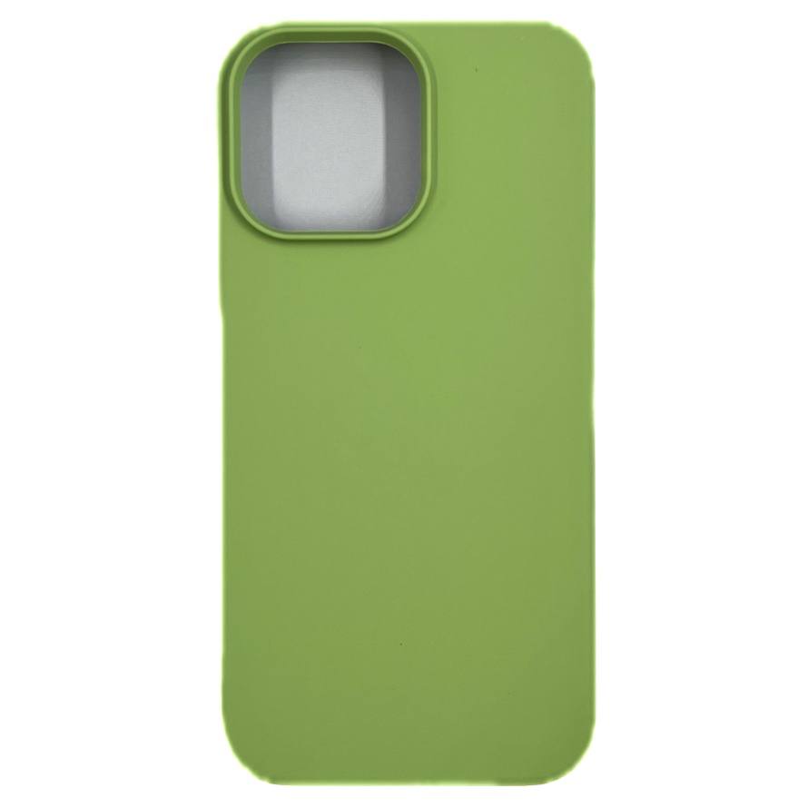 Чехол силиконовый гладкий Soft Touch iPhone 14 Pro Max, зеленый №1 (закрытый низ)