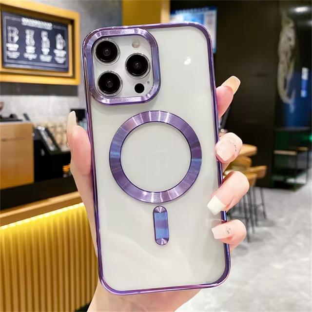 Чехол силиконовый SHOW YOURSELF MagSafe iPhone 16 Pro, фиолетовый