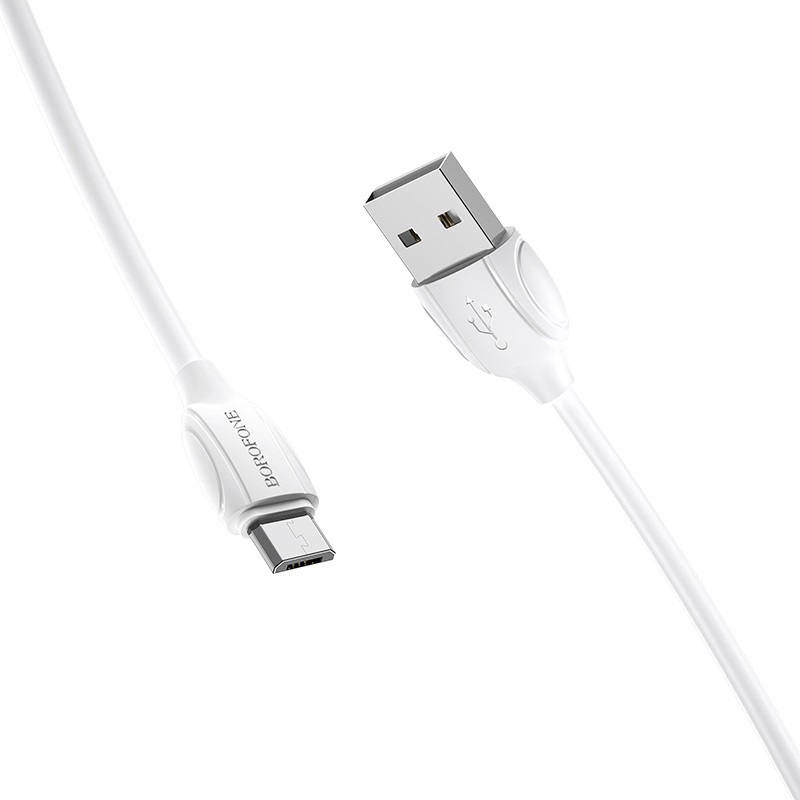 USB кабель micro USB BOROFONE BX19 Benefit (100см), белый