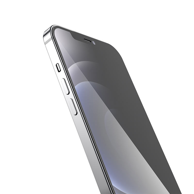 Защитное стекло iPhone 12 Pro Max HOCO A12 Pro AntiSpy, 3D, черное