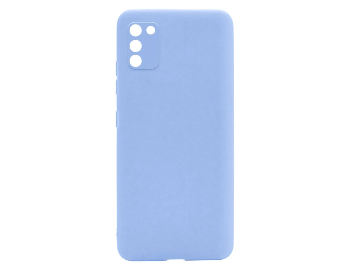 Чехол силиконовый гладкий Soft Touch Samsung A03S, голубой