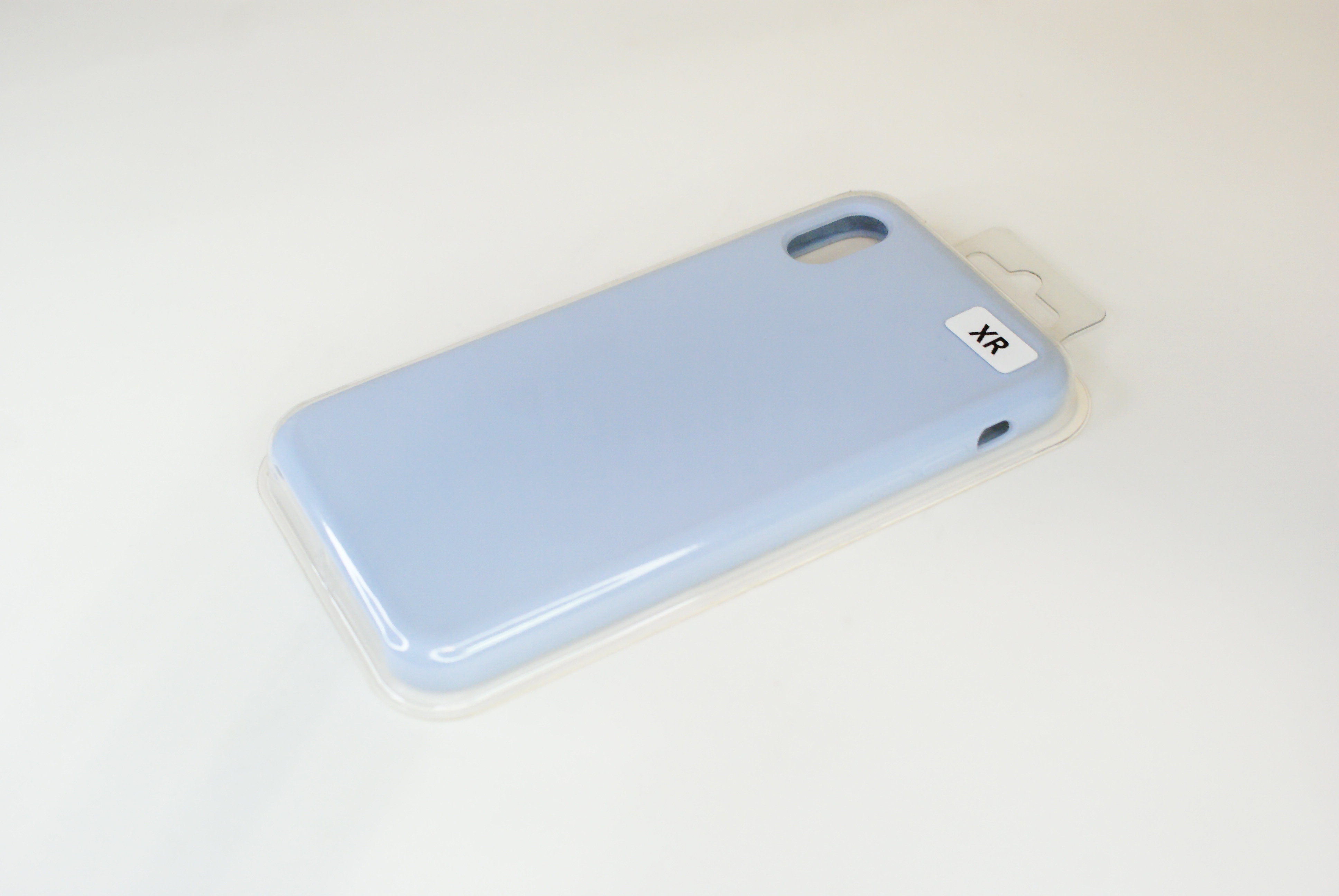 Чехол силиконовый гладкий Soft Touch iPhone XR, голубой (без логотипа)