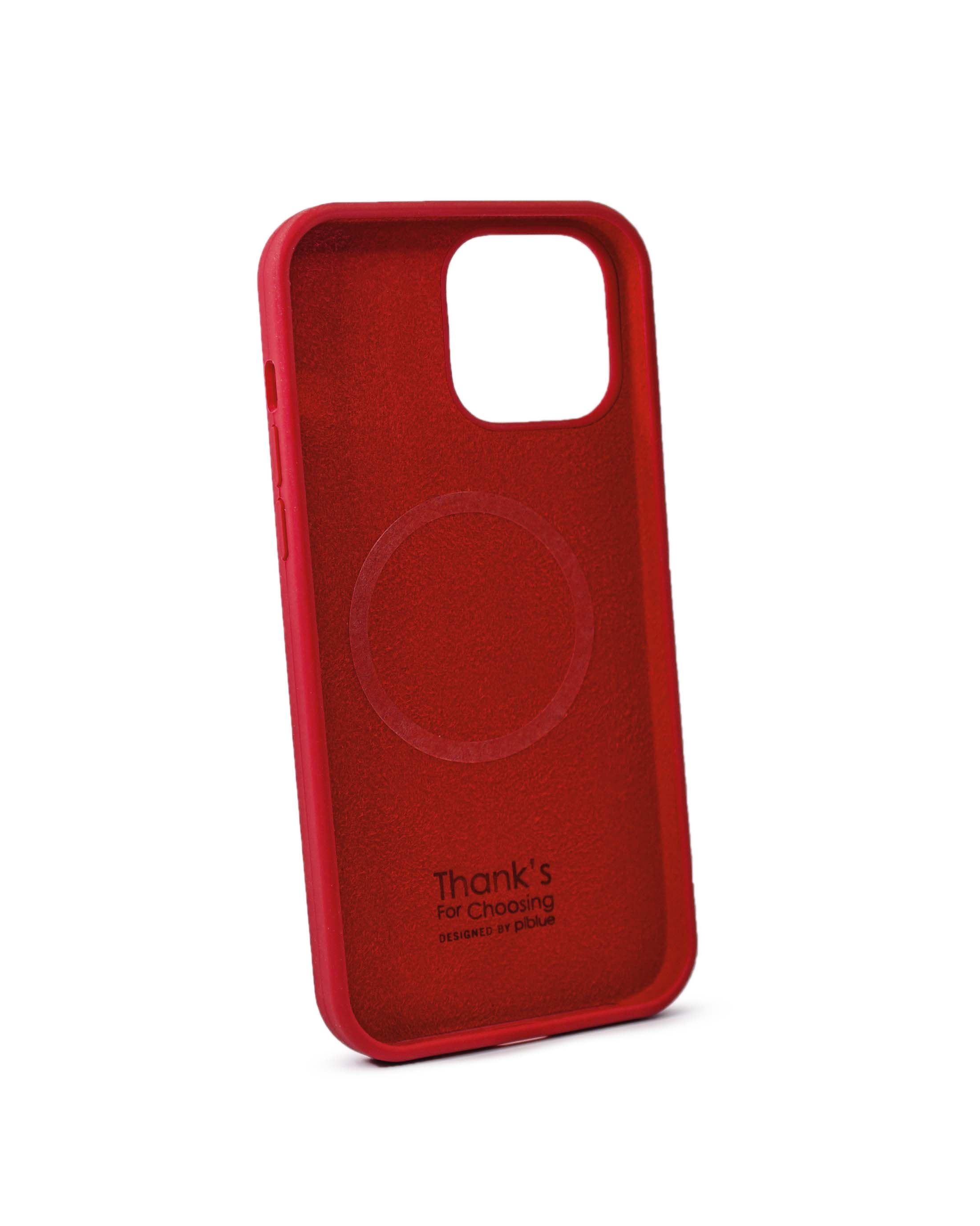 Чехол Piblue iPhone 13 Pro Max Silicone MagSafe, красный