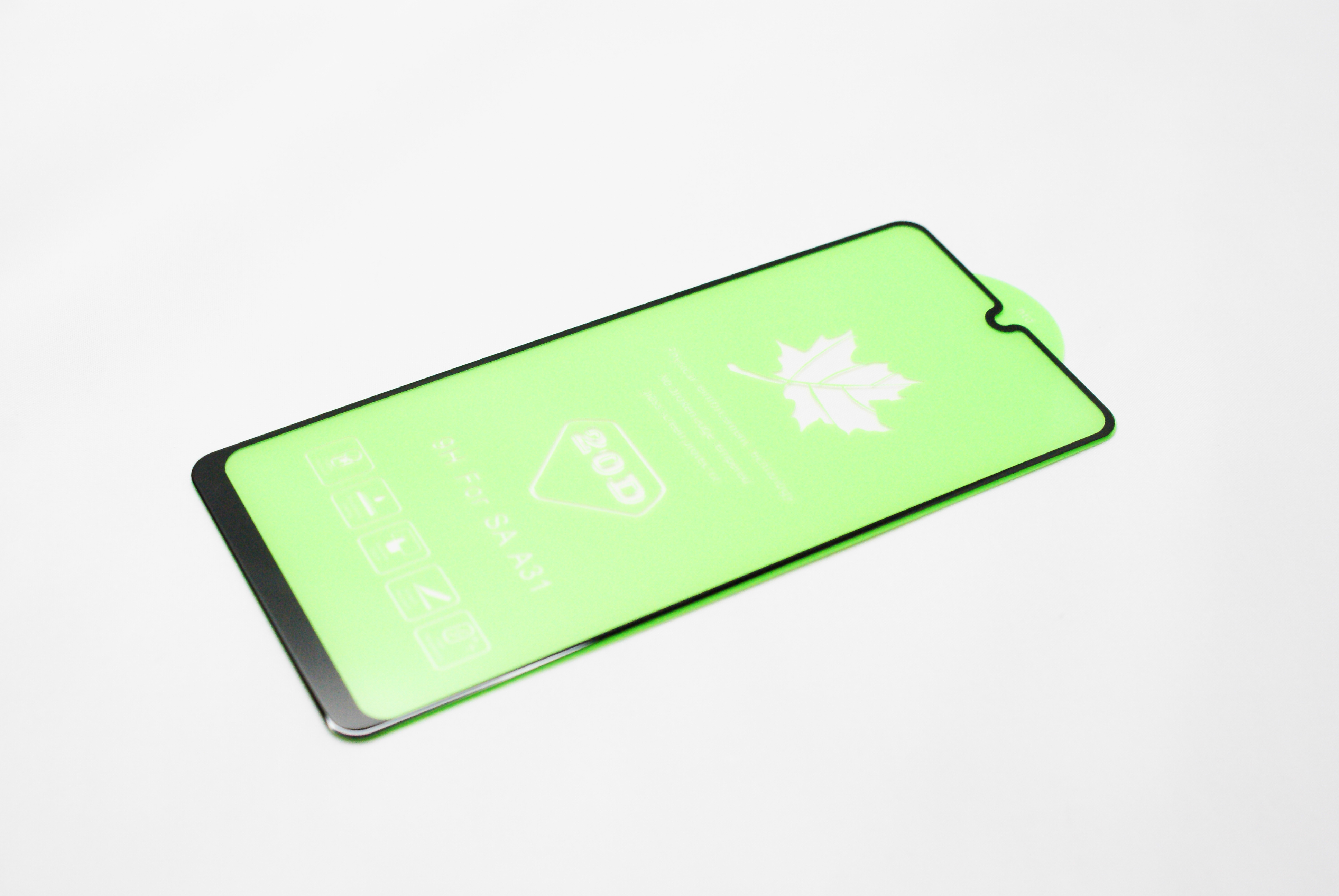 Защитное стекло Samsung A31/ A32 4G/ A22 4G/ A33 18D, черное (тех упаковка)