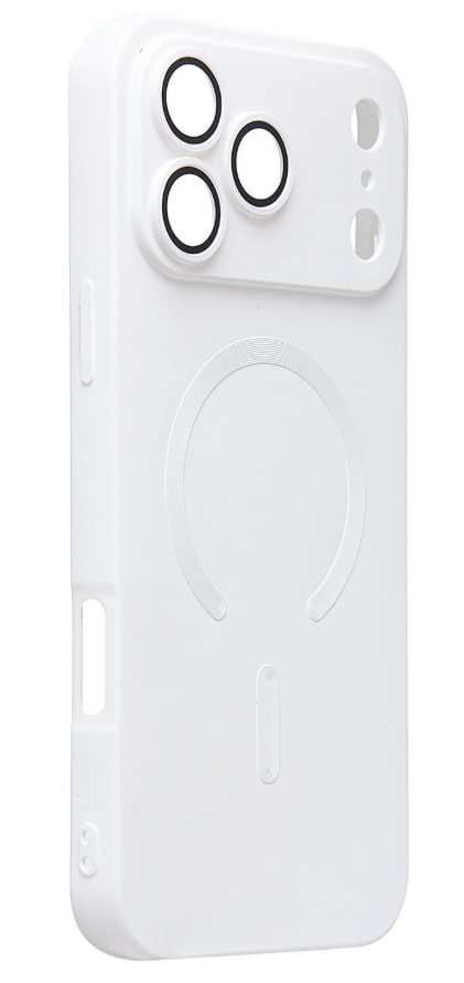Чехол силиконовый MagSafe Matte iPhone 17 Pro, белый