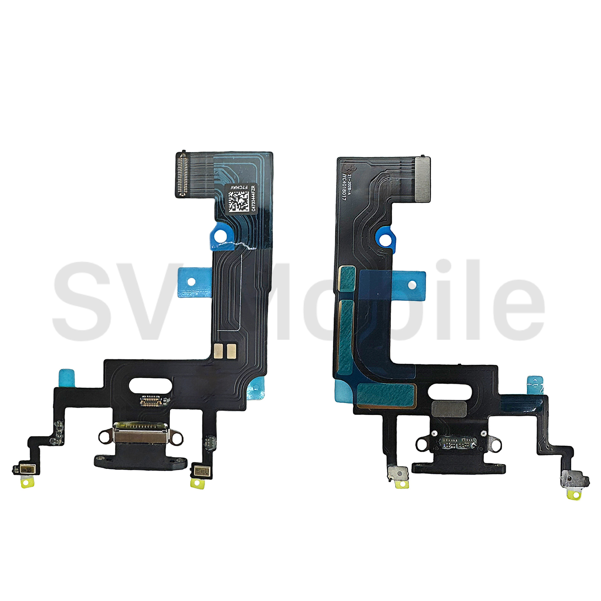 Шлейф iPhone XR с разъемом зарядки, черный (OR100%)