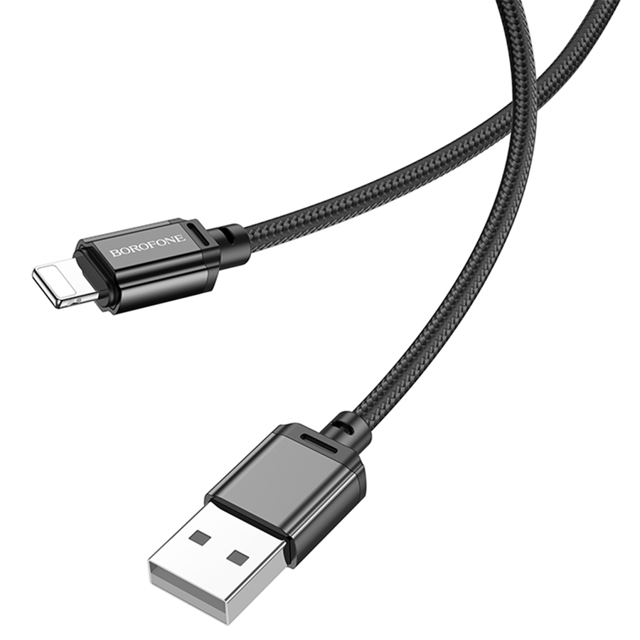 USB кабель Lightning BOROFONE BX87 Sharp (100см. 2.4A), черный