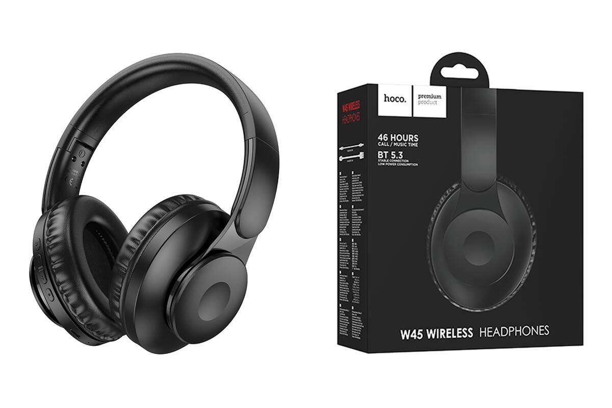 Беспроводные внешние наушники HOCO W45 Enjoy Bluetooth, черные