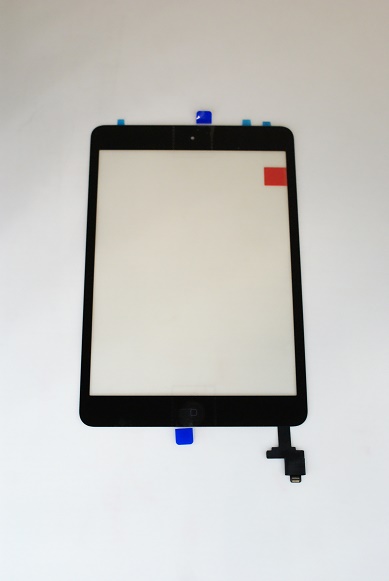 Тачскрин iPad Mini (A1432) с коннектором, кнопкой Home и скотчем, Черный (Org)