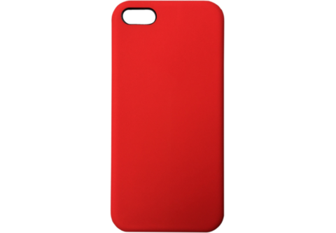 Чехол силиконовый гладкий Soft Touch iPhone 5/ 5S/ SE, красный (без логотипа)