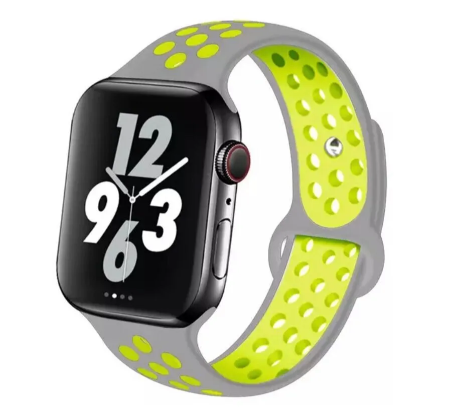 Ремешок Band Sport Nike для Apple Watch 38 мм/ 40 мм серо-желтый №3