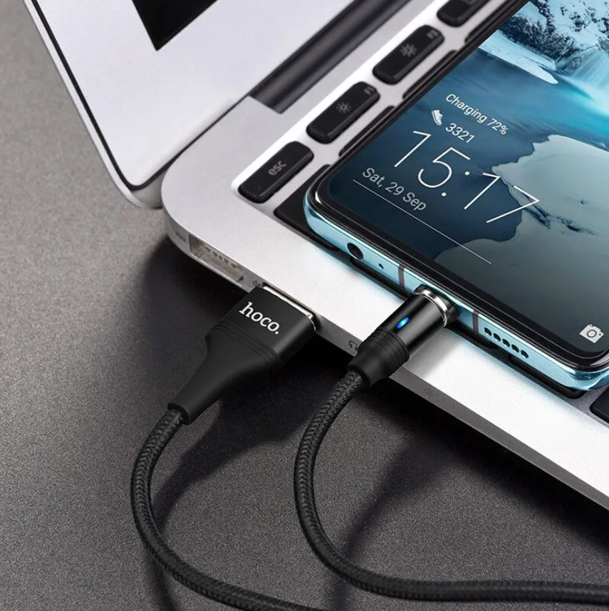 USB кабель Type-C HOCO U76 Fresh Magnetic (120см. 2.0A), черный