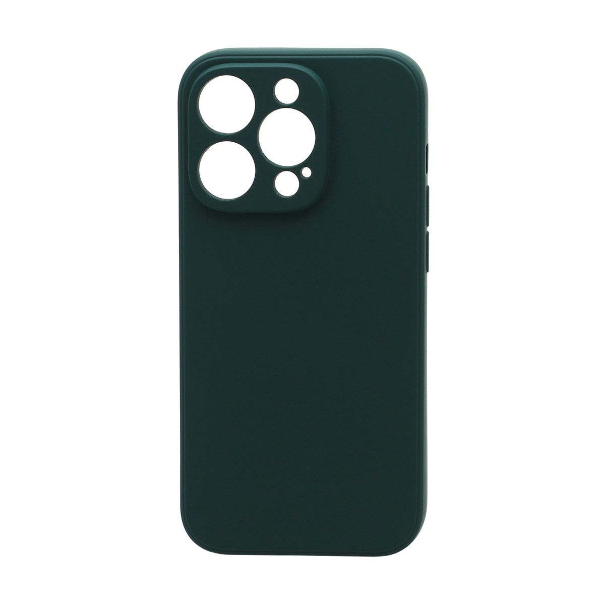 Чехол силиконовый гладкий Soft Touch iPhone 14 Pro, темно-зеленый №61 (закрытый низ)