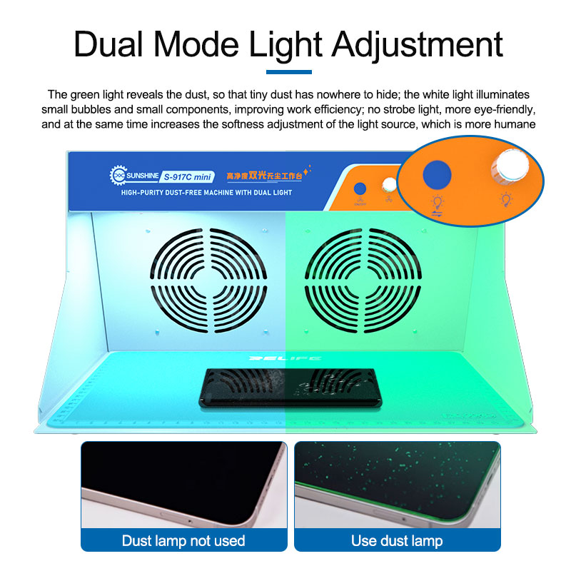 Пылезащитная камера (беспылевая комната) SUNSHINE SS-917C Mini с подсветкой