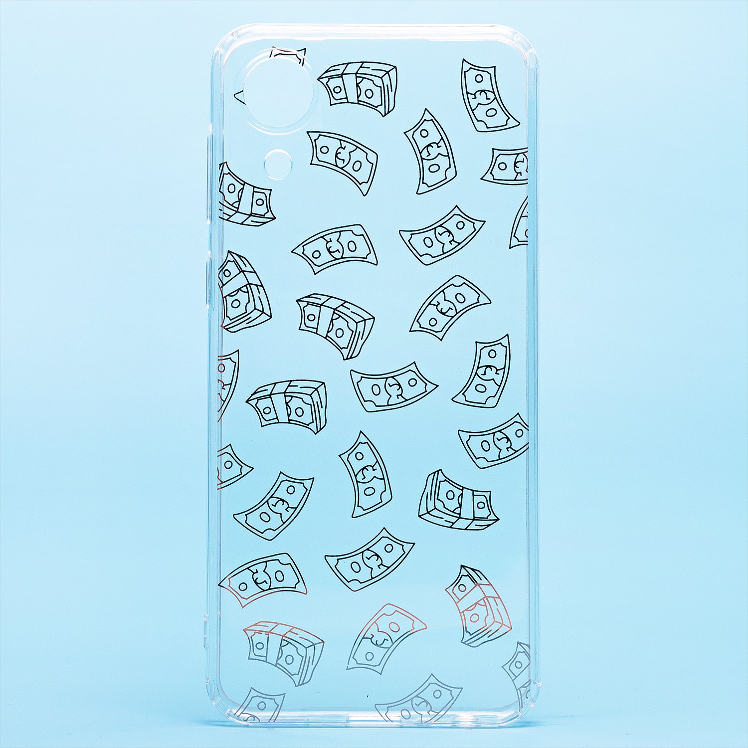 Чехол силиконовый Samsung A03 Core SM-A032 прозрачный с рисунком (01)