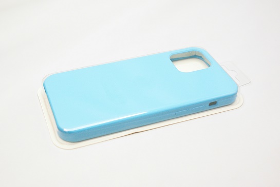 Чехол силиконовый гладкий Soft Touch iPhone 12/ 12 Pro, голубой №16