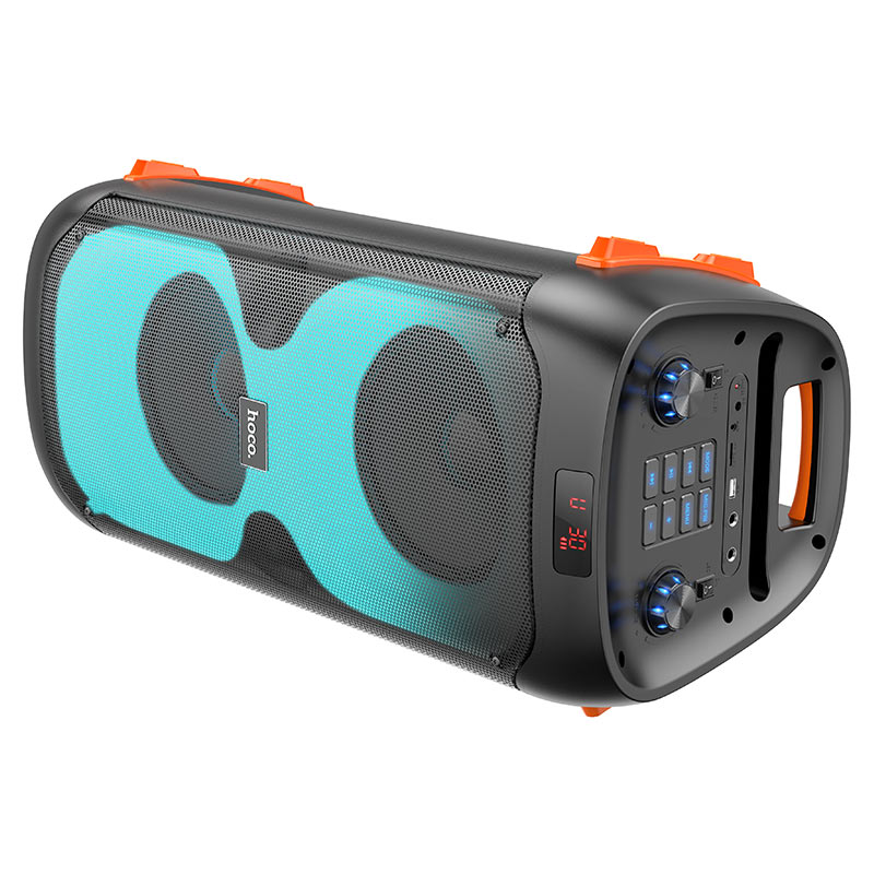 Колонка портативная HOCO BS53 Manhattan wireiess dual  mic outdoor BT speaker Bluetooth, черная