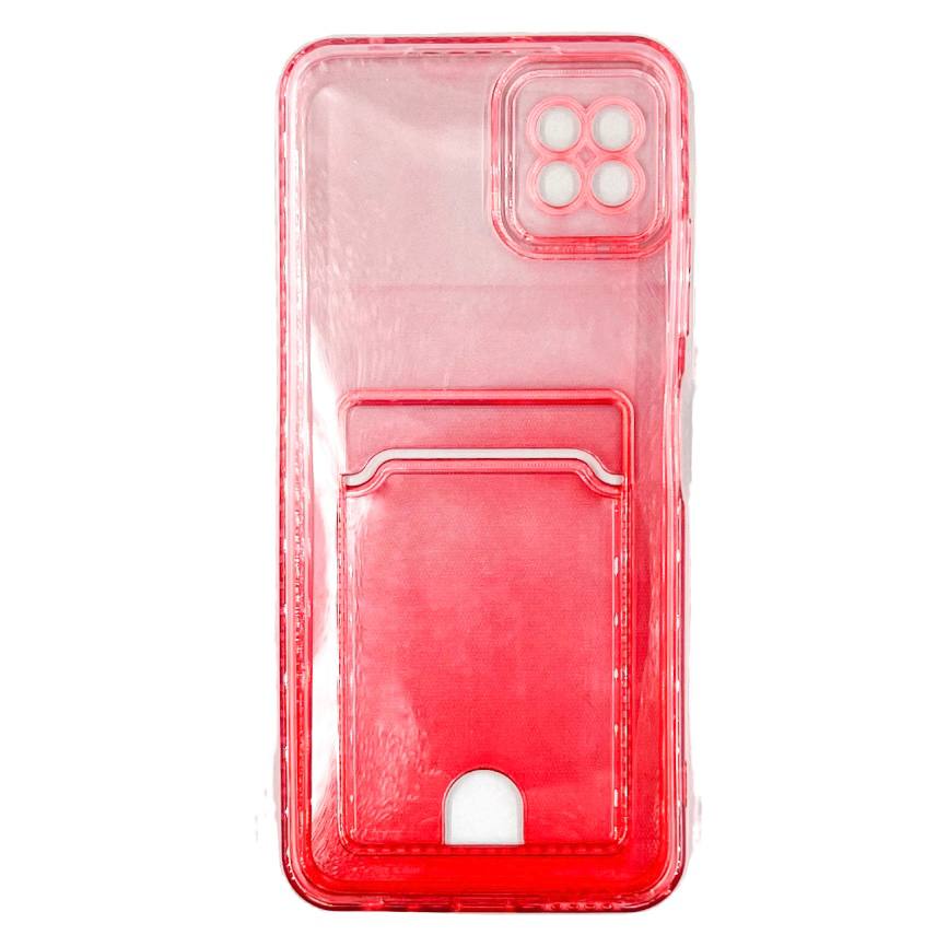 Чехол силиконовый с визитницей Samsung A22S 5G SM-A226, красный (01)
