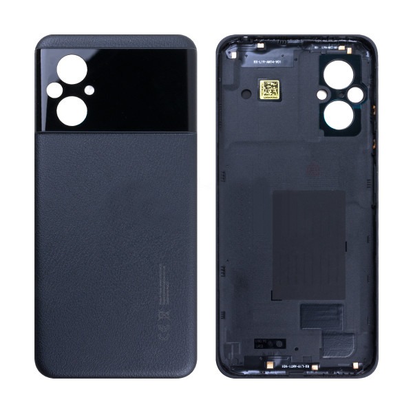 Задняя крышка в сборе со стеклом камеры для Xiaomi Poco M5, Premium, черная