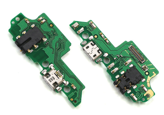 Шлейф Huawei Honor 7X с разъемом зарядки, разъемом гарнитуры и микрофоном