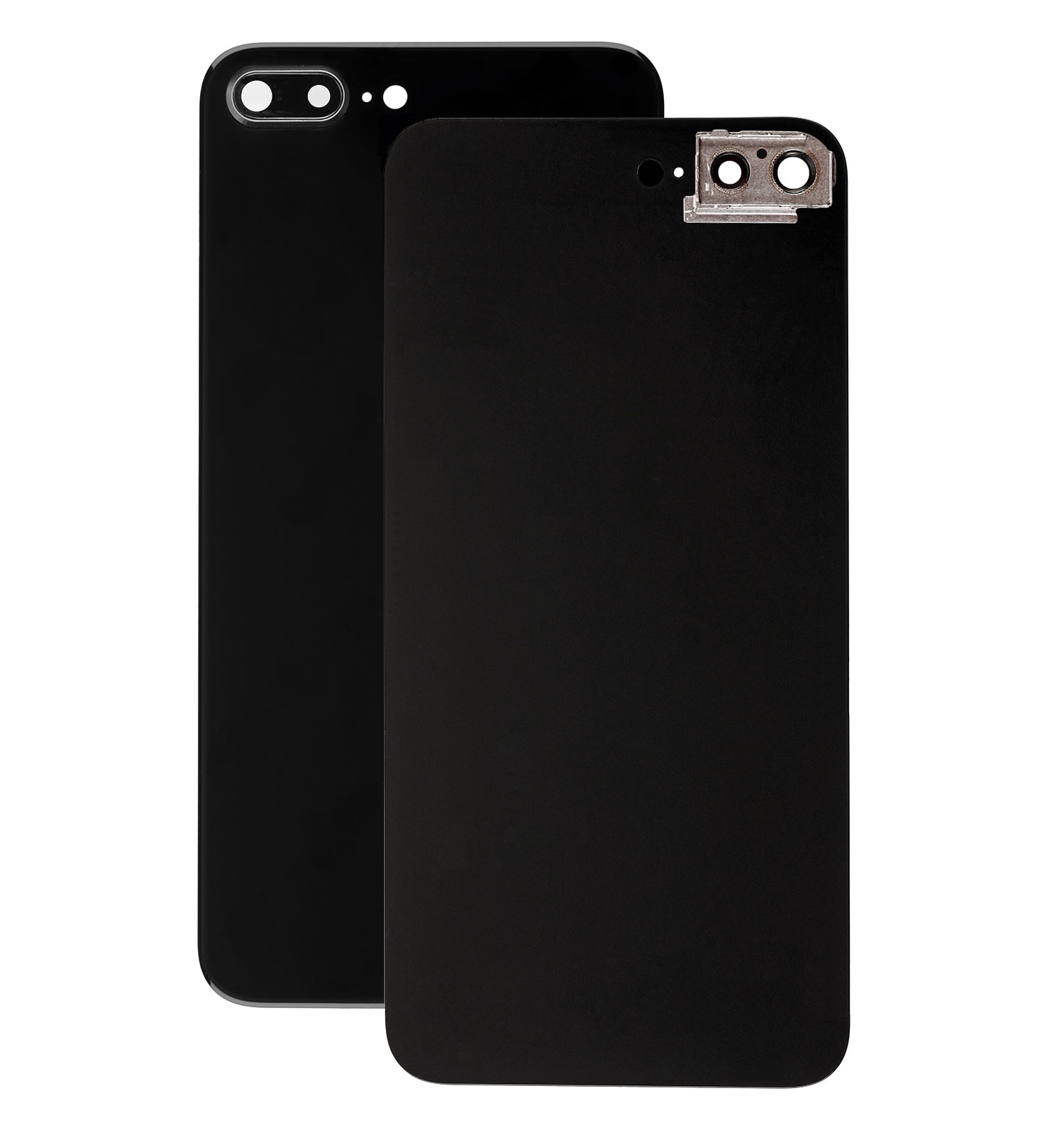 Задняя крышка iPhone 8 Plus стеклянная, легкая установка, черный (CE)