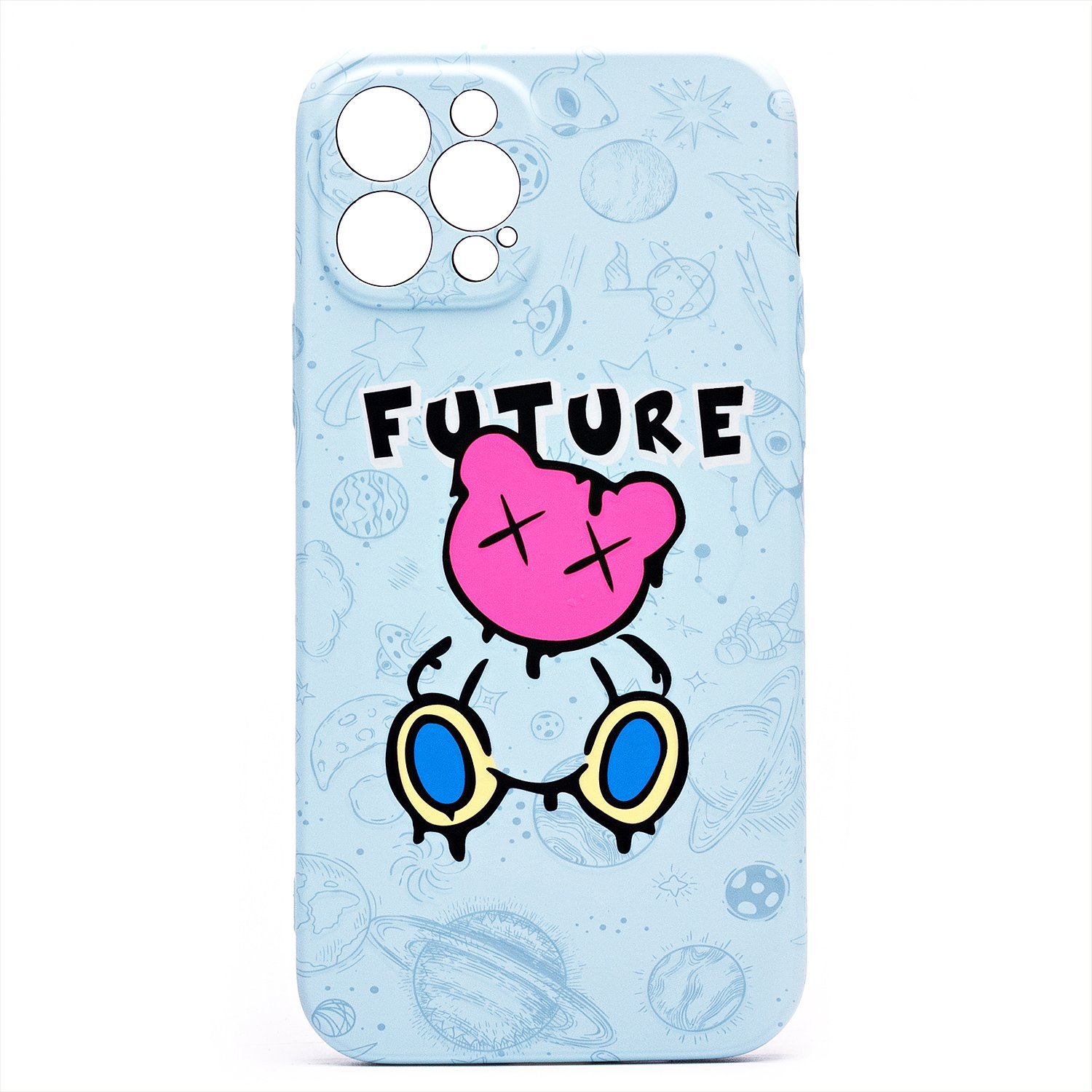 Чехол LUXO Creative iPhone 14 Pro Max, (рисунок 104, Kaws) синий