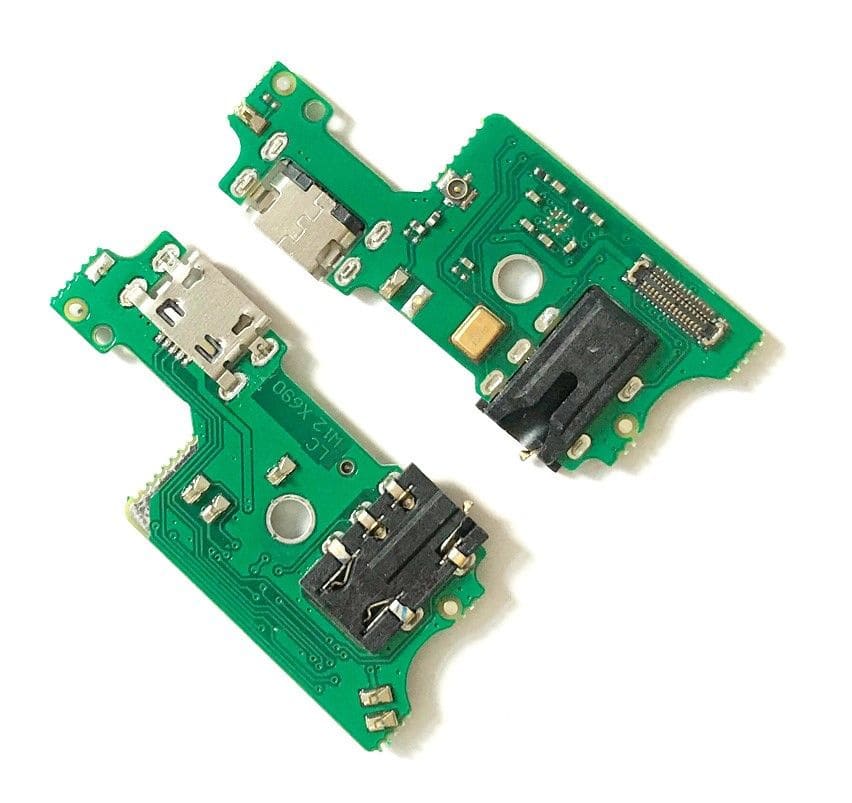 Шлейф Infinix Note 10 Pro (X695C) плата на системный разъем + разъем гарнитуры + микрофон