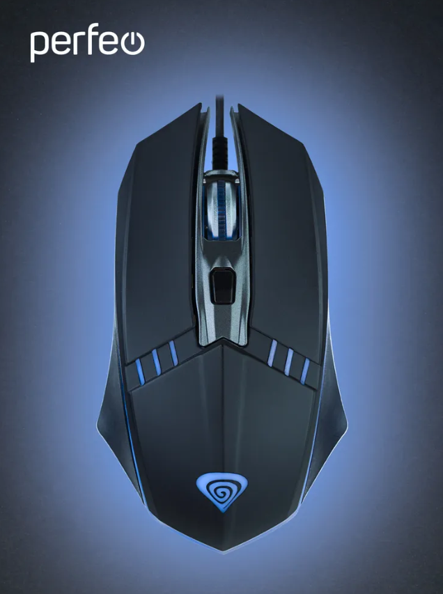 Мышь компьютерная проводная игровая Perfeo (PF_A4781) Game с RGB подсветкой, черная