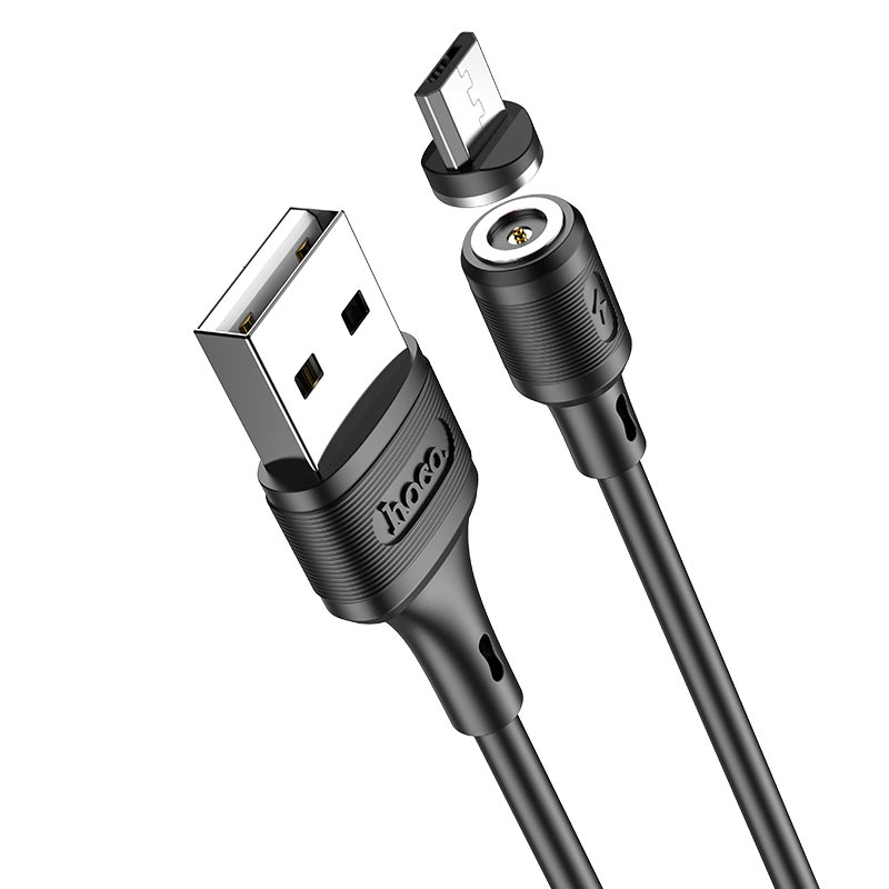 USB кабель micro USB HOCO X52 magnetic (100см. 2.4A), черный
